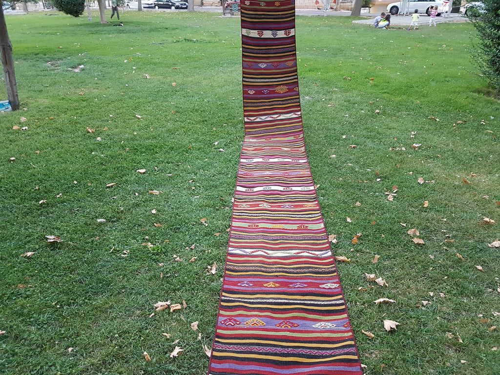 Vintage Kilim Yolluk 63 x 637 cm
