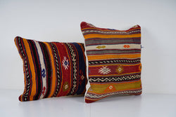 Kilim Kırlent Kılıfı 2'li Set 40 x 60 cm