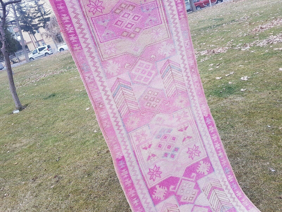 Vintage Kürt Halı Yolluk 84 x 403 cm