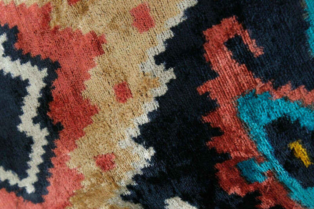İpek Ikat Kadife Kırlent Kılıfı 40 x 60 cm