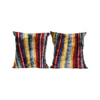 İpek Ikat Kadife Kırlent Kılıfı 2'li Set 56 x 63 cm
