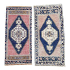 Vintage Türk Yastık Halı 2'li Set 48 x 103 cm