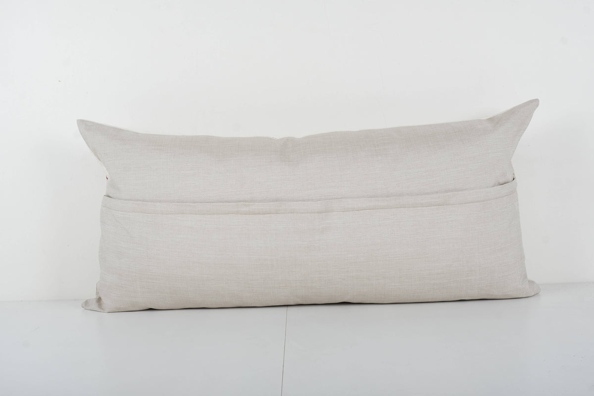 Kuş Desenli Suzani Kırlent Kılıfı 45 x 95 cm