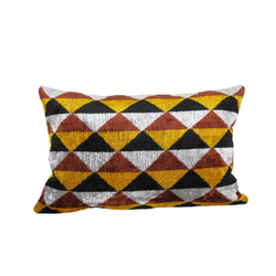 İpek Ikat Kadife Kırlent Kılıfı 40 x 60 cm