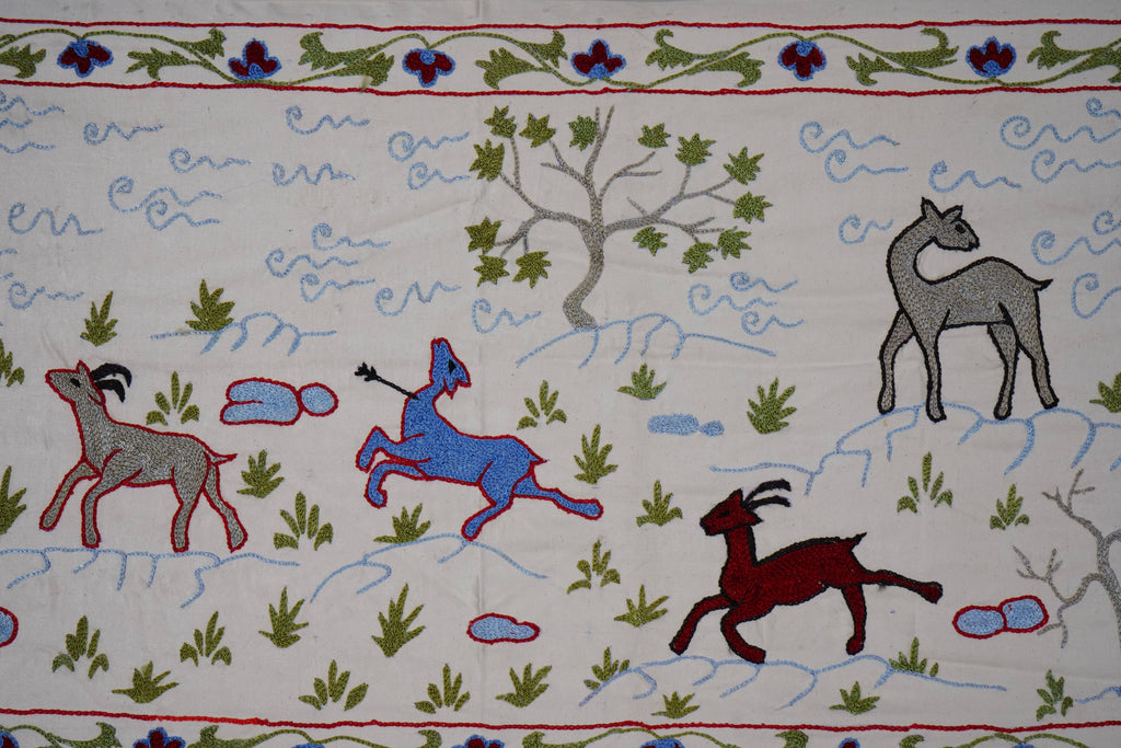 At Desenli Suzani Duvar Örtüsü 50 x 186 cm