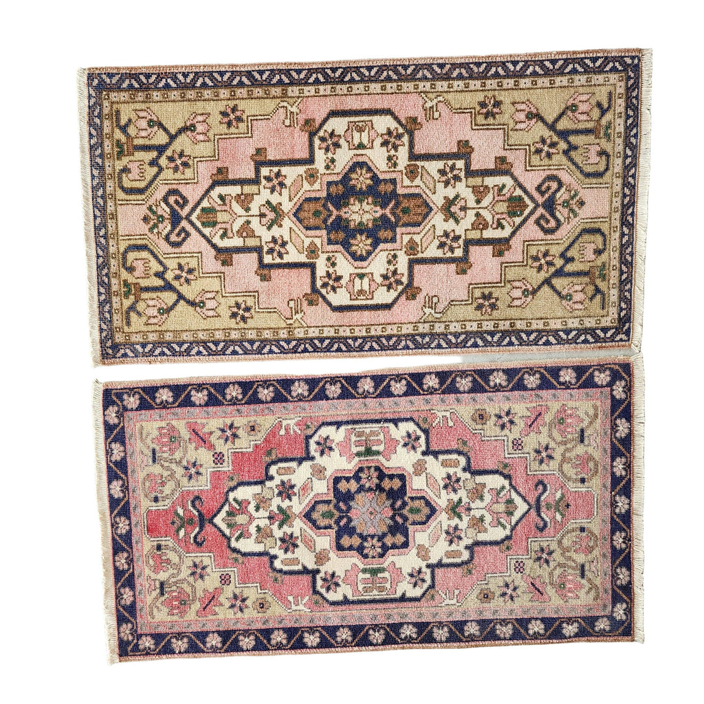 Vintage Uşak Yastık Halı 2'li Set 55 x 102 cm