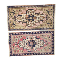 Vintage Uşak Yastık Halı 2'li Set 55 x 102 cm