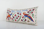 Kuş Desenli Suzani Kırlent Kılıfı 45 x 90 cm