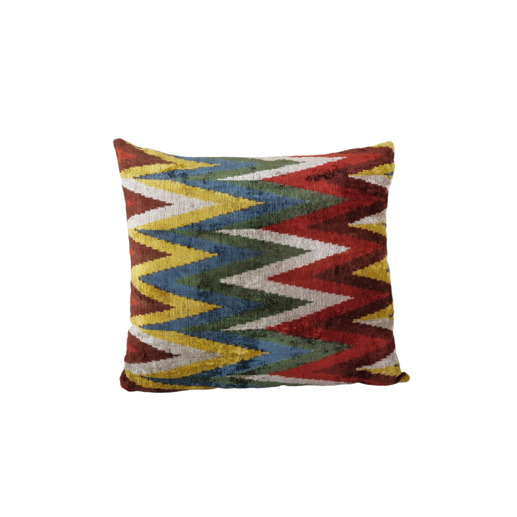 İpek Ikat Kadife Kırlent Kılıfı 65 x 65 cm