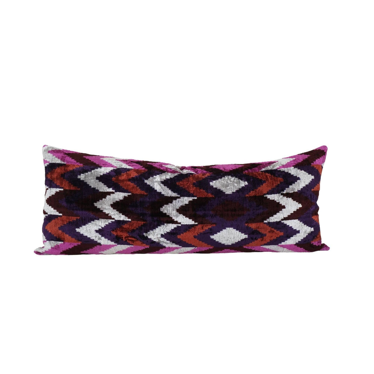 İpek Ikat Kadife Kırlent Kılıfı 36 x 96 cm