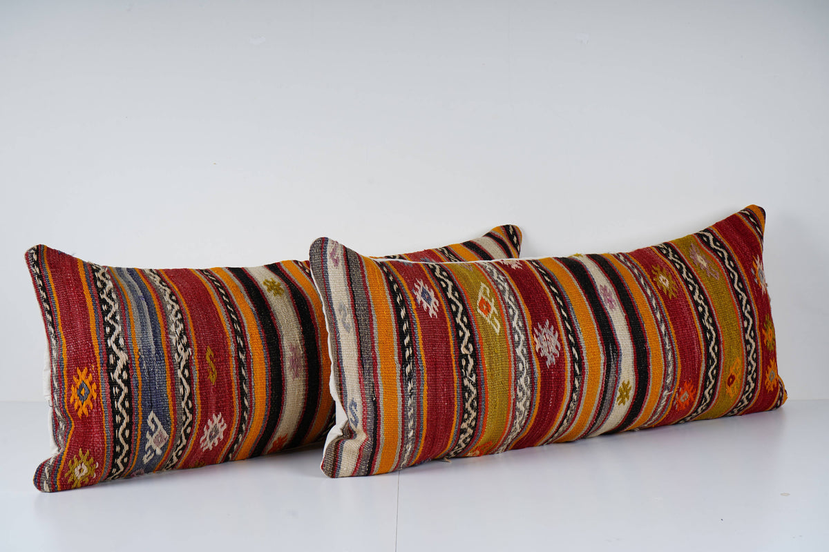 Kilim Kırlent Kılıfı 2'li Set 40 x 100 cm