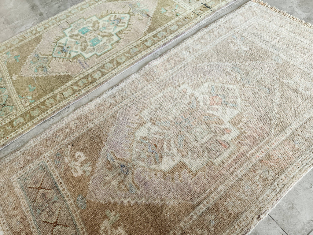 Vintage Türk Yastık Halı 2'li Set 50 x 99 cm
