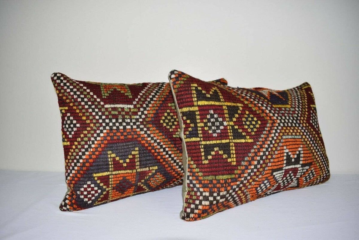 Kilim Kırlent Kılıfı 2'li Set 40 x 60 cm