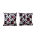 İpek Ikat Kadife Kırlent Kılıfı 2'li Set 46 x 47 cm