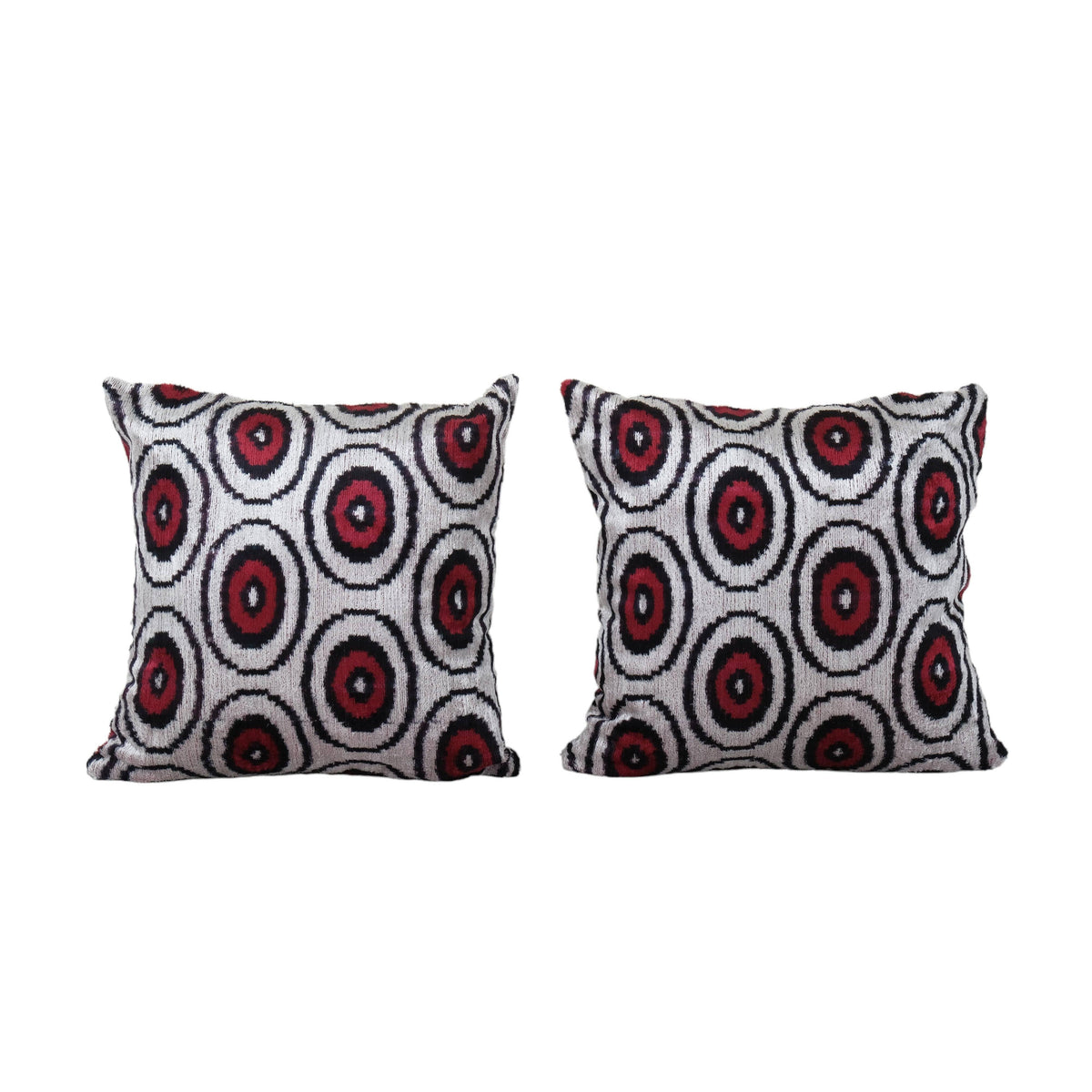 İpek Ikat Kadife Kırlent Kılıfı 2'li Set 46 x 47 cm