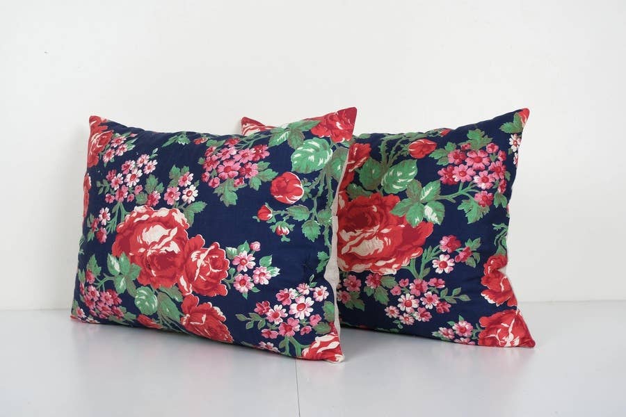 Özbek Baskılı Kırlent Kılıfı 2'li Set 40 x 55 cm