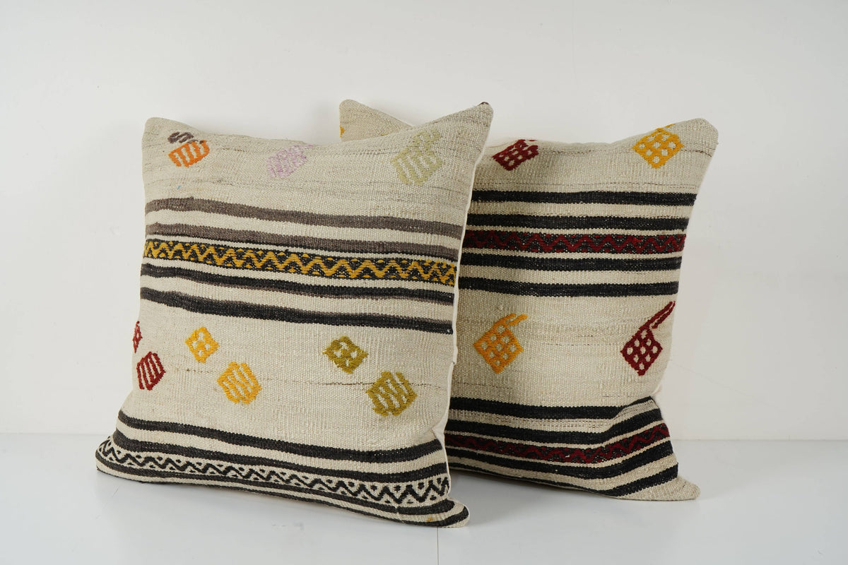 Kilim Kırlent Kılıfı 2'li Set 60 x 60 cm