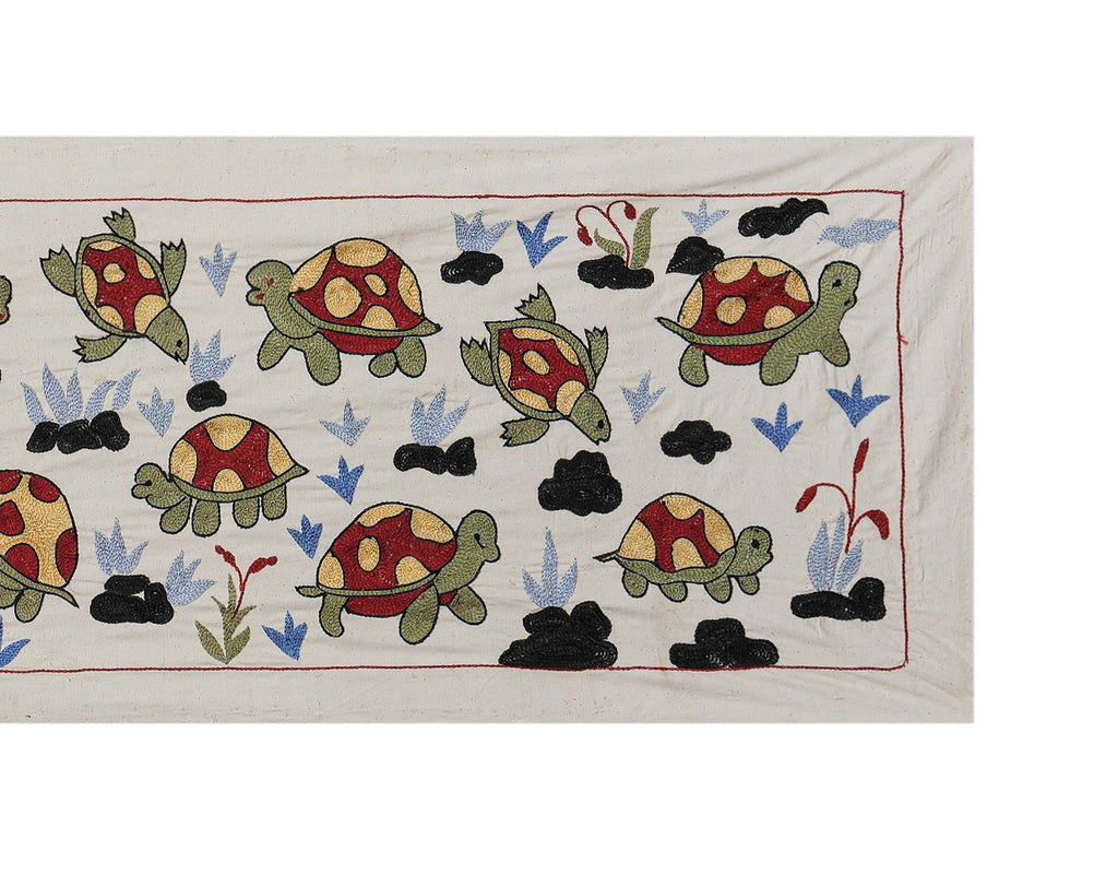 Kaplumbağa Desenli Suzani Yolluk 50 x 148 cm