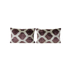 İpek Ikat Kadife Kırlent Kılıfı 2'li Set 40 x 60 cm