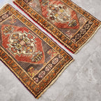 Vintage Uşak Yastık Halı 2'li Set 52 x 93 cm