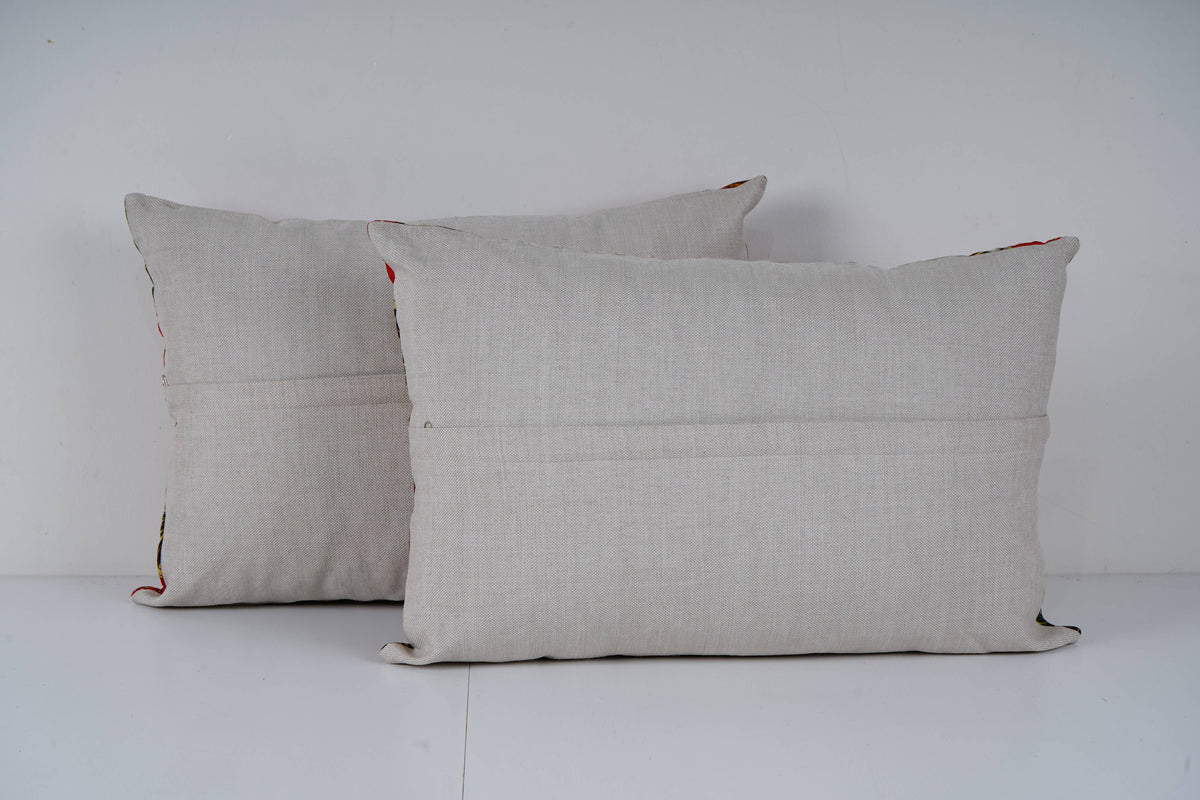 Özbek Baskılı Kırlent Kılıfı 2'li Set 40 x 57 cm