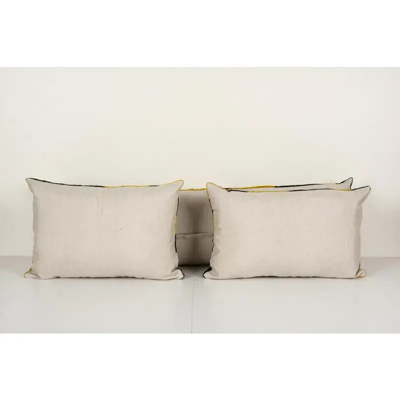 İpek Ikat Kadife Kırlent Kılıfı 2'li Set 40 x 60 cm