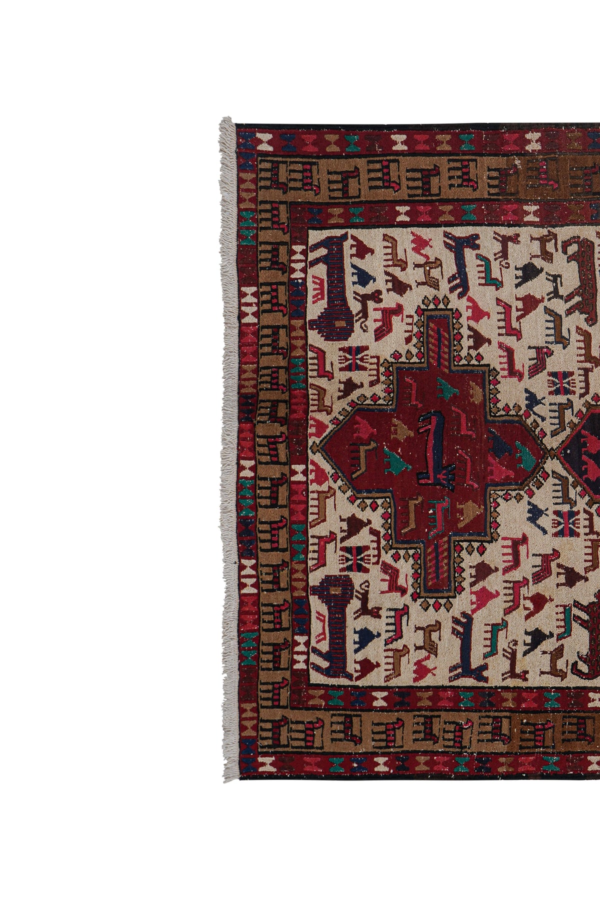 Vintage Sumak Kilim 108 x 143 cm