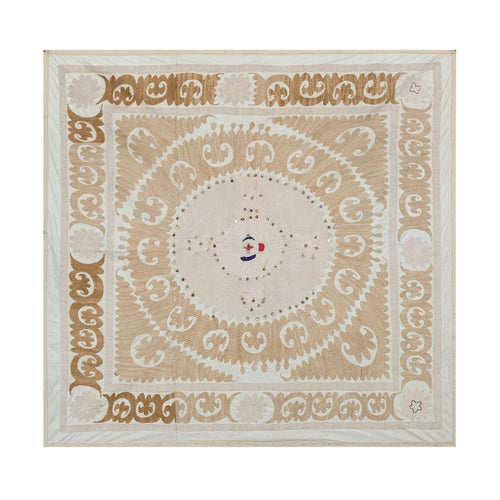 El İşlemesi Suzani Duvar Örtüsü 130 x 136 cm