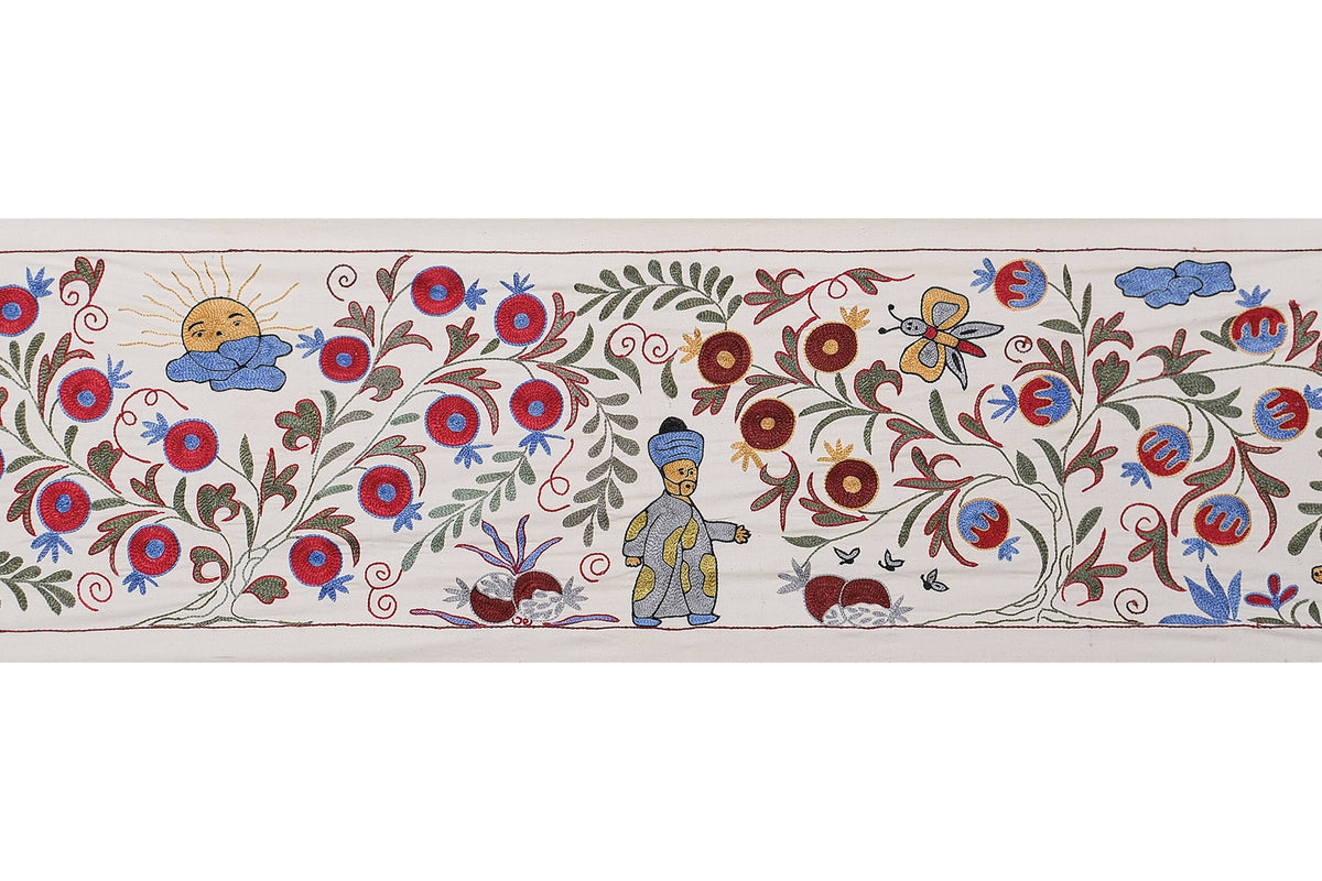 El İşlemesi Suzani Yolluk 50 x 185 cm