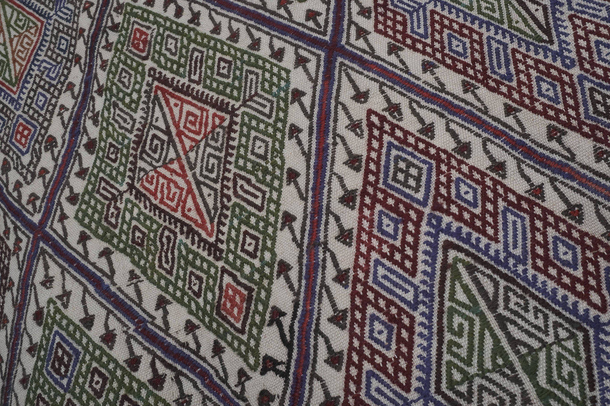 Vintage Türk Cicim Halı 151 x 195 cm