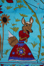 El İşlemesi Suzani Duvar Örtüsü 103 x 190 cm