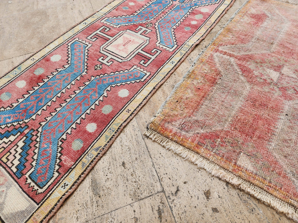 Vintage Türk Yastık Halı 2'li Set 54 x 82 cm