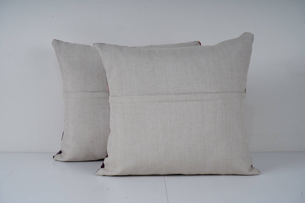 Özbek Baskılı Kırlent Kılıfı 2'li Set 48 x 48 cm