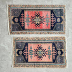 Vintage Türk Yastık Halı 2'li Set 49 x 81 cm