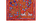 Tavus Kuşu Desenli Suzani Duvar Örtüsü 103 x 185 cm