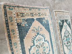 Vintage Türk Yastık Halı 2'li Set 51 x 97 cm