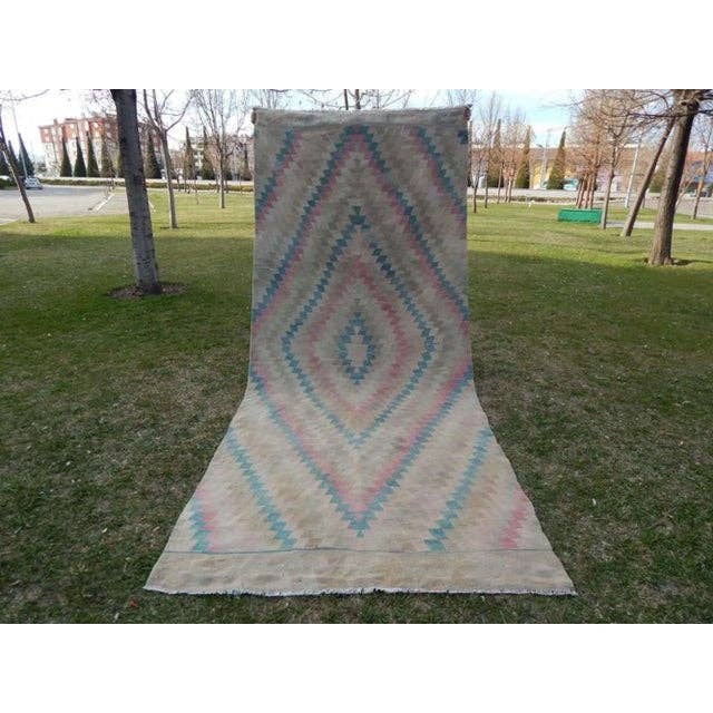 Vintage Kilim Yolluk 144 x 337 cm