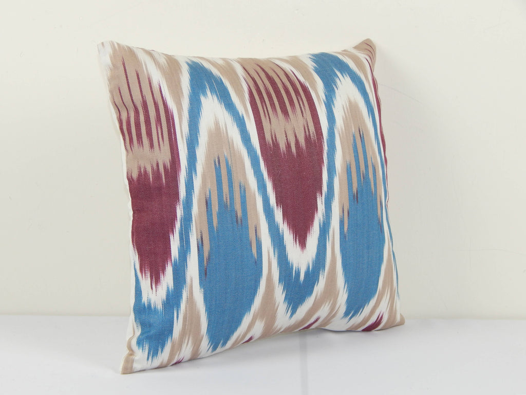İpek Ikat Kadife Kırlent Kılıfı 31 x 33 cm