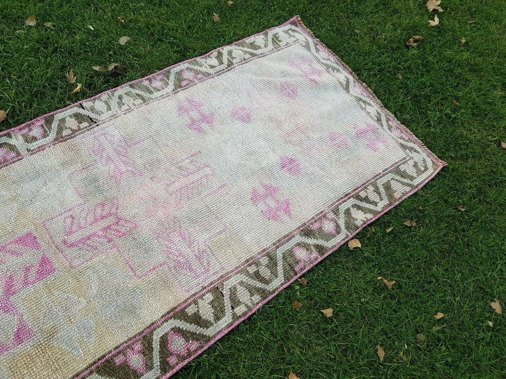 Vintage Herki Halı Yolluk 92 x 380 cm