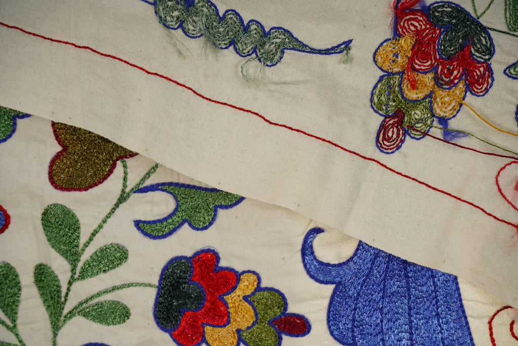 Kuş Desenli Suzani Yolluk 46 x 90 cm