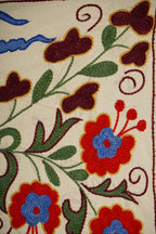 Kuş Desenli Suzani Duvar Örtüsü 44 x 96 cm