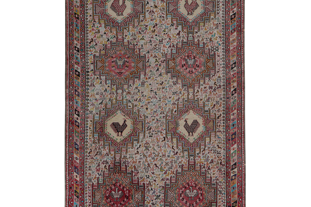 Vintage Sumak Kilim 123 x 195 cm