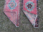 Vintage Türk Yastık Halı 2'li Set 43 x 112 cm