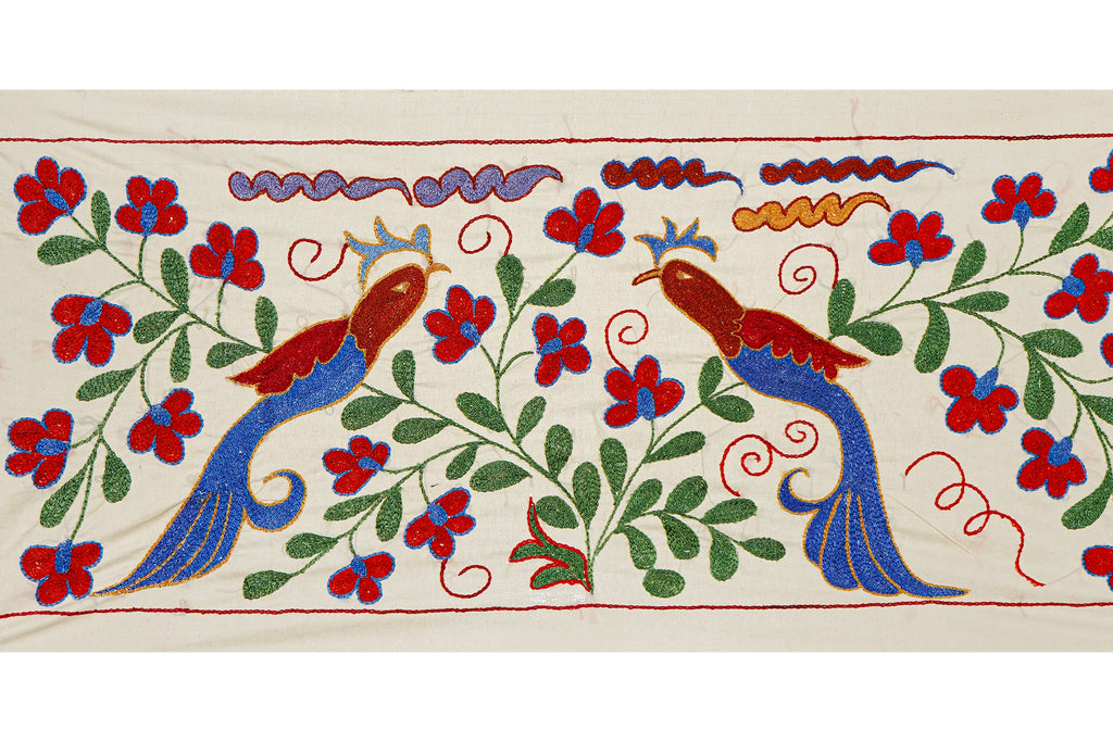 Kuş Desenli Suzani Yolluk 44 x 96 cm