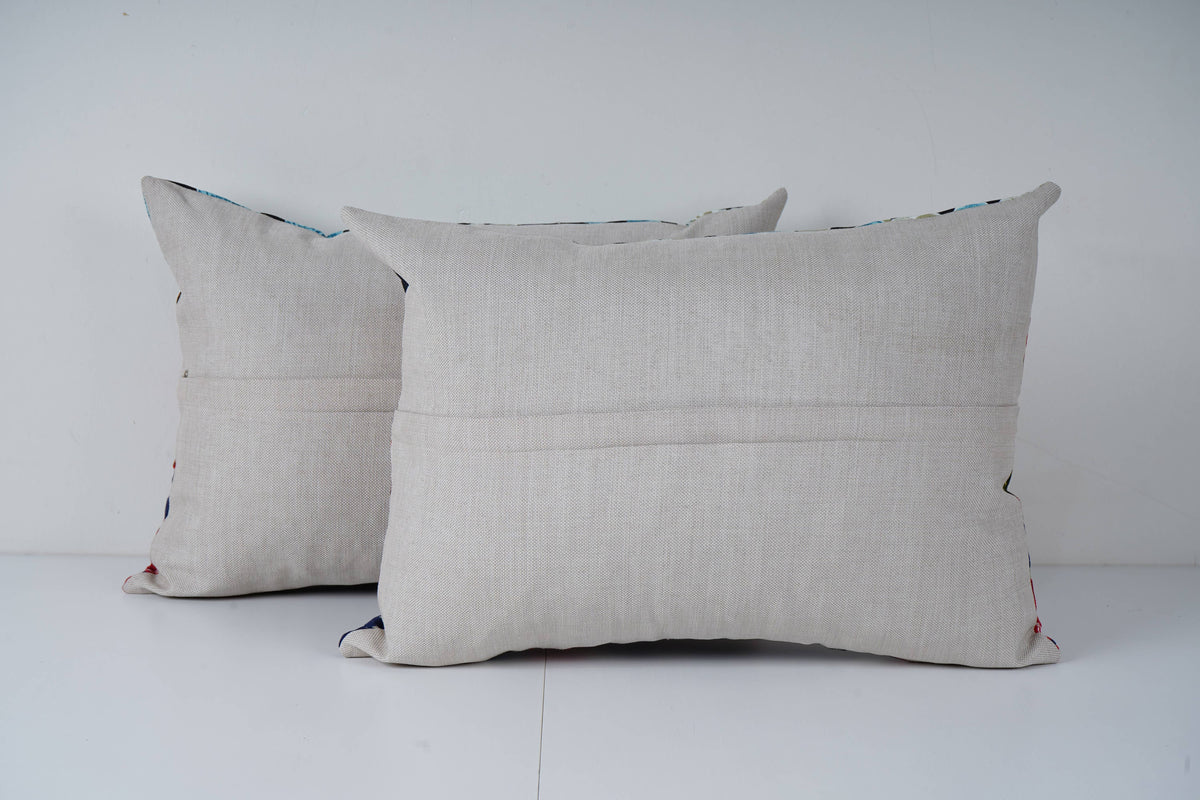 Özbek Baskılı Kırlent Kılıfı 2'li Set 40 x 55 cm