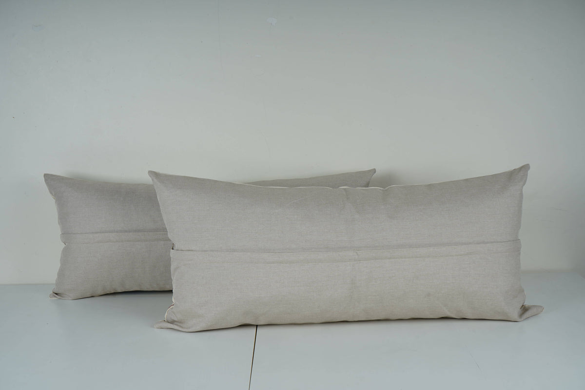 Deve Desenli Suzani Kırlent Kılıfı 2'li Set 45 x 93 cm