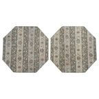 Vintage Türk Yastık Halı 2'li Set 101 x 103 cm