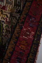 Vintage Hayvan Desenli Sumak Kilim Yolluk 104 x 285 cm