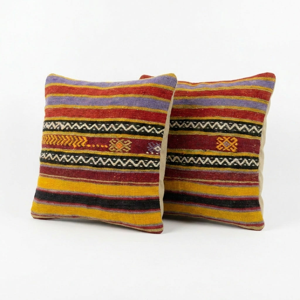 Kilim Kırlent Kılıfı 2'li Set 50 x 50 cm