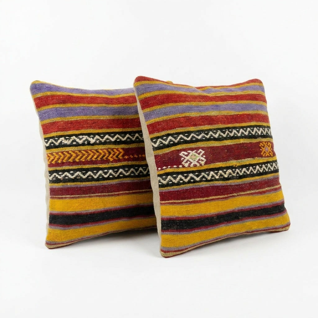 Kilim Kırlent Kılıfı 2'li Set 50 x 50 cm